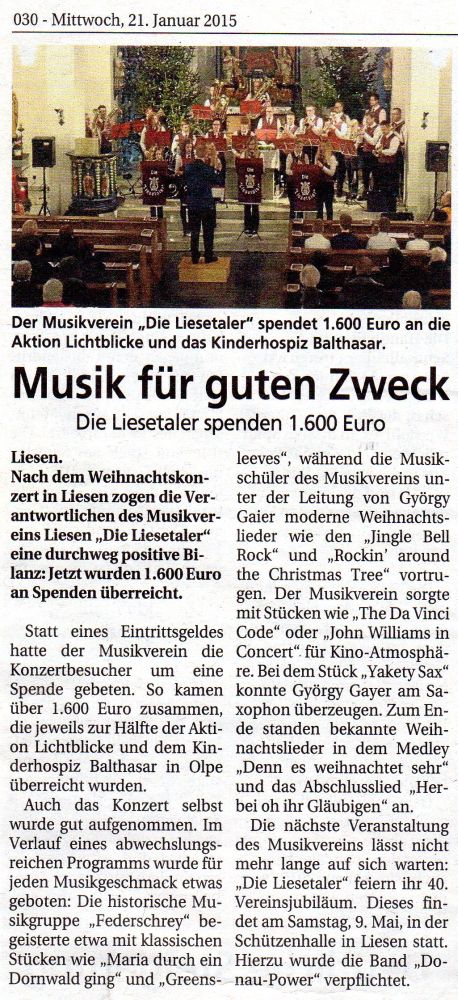 Presse Konzert Liesen 2014